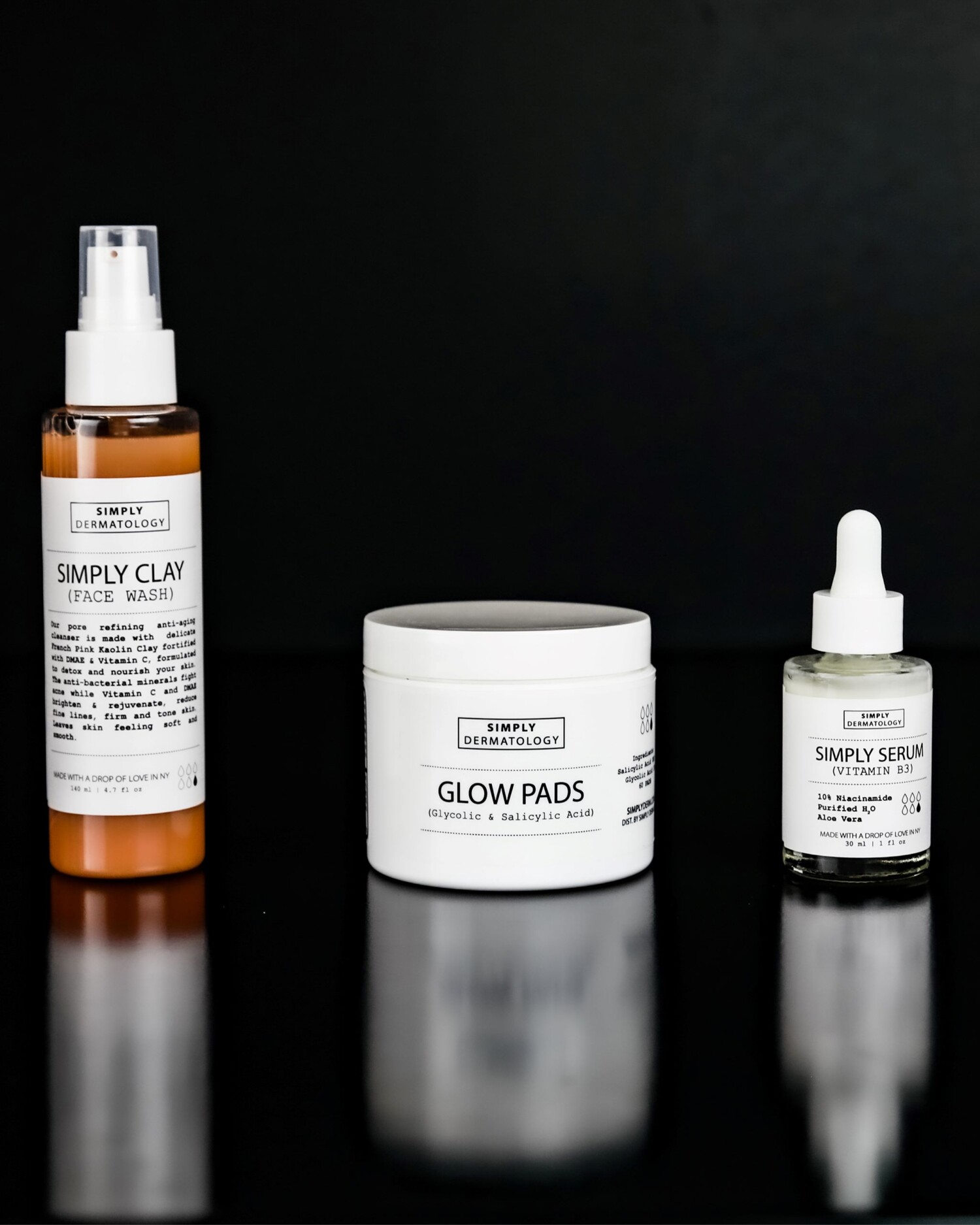 Acne Kit from the Simply Collection on a black background